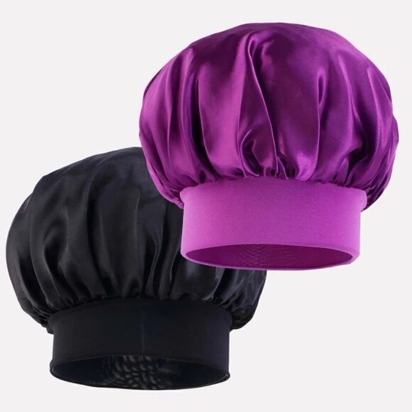 2pc Solid Color Hair Bonnet - Picture 3 of 6